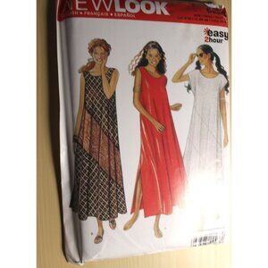 UNCUT New Look 6229 sewing pattern for COMFY LOOSE DRESS sizes 8-18